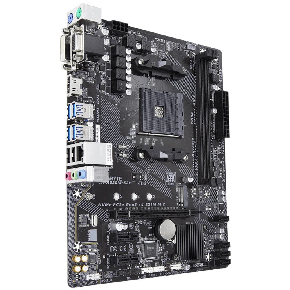 Gigabyte Motherboard GA-A320M-S2H AM4 DDR4 Gigabyte Motherboard GA-A320M-S2H AM4 DDR4